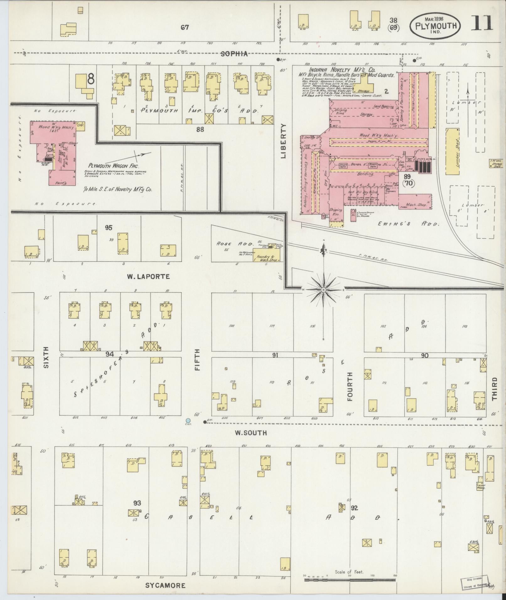 Sanborn Fire Insurance Map from Plymouth, Marhshall County, Indiana (1898), Sheet #0011 - Complete Map Set gallery image, historic Sanborn map, vintage wall art, Indiana Indiana