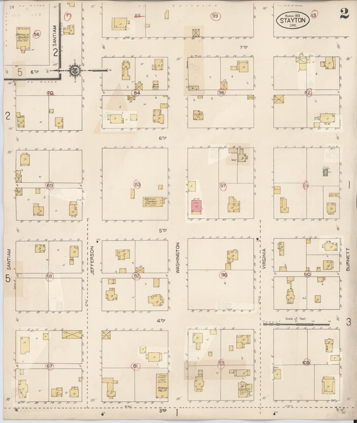 Sanborn Fire Insurance Map from Stayton, Marion County, Oregon (1931), Sheet #0002 - Complete Map Set gallery image, historic Sanborn map, vintage wall art, Oregon Oregon