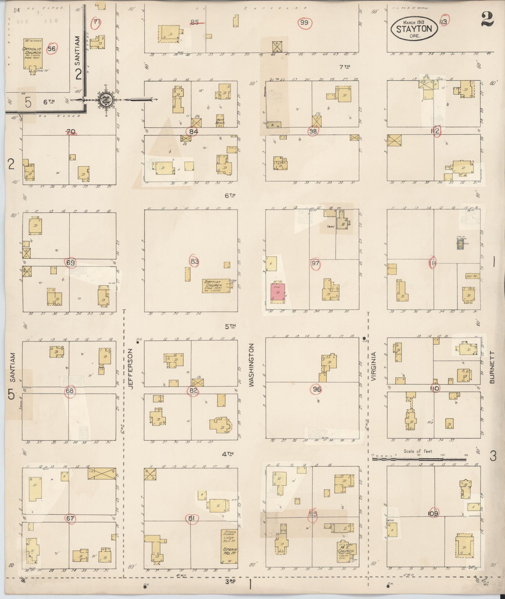 Sanborn Fire Insurance Map from Stayton, Marion County, Oregon (1931), Sheet #0002 - Complete Map Set gallery image, historic Sanborn map, vintage wall art, Oregon Oregon