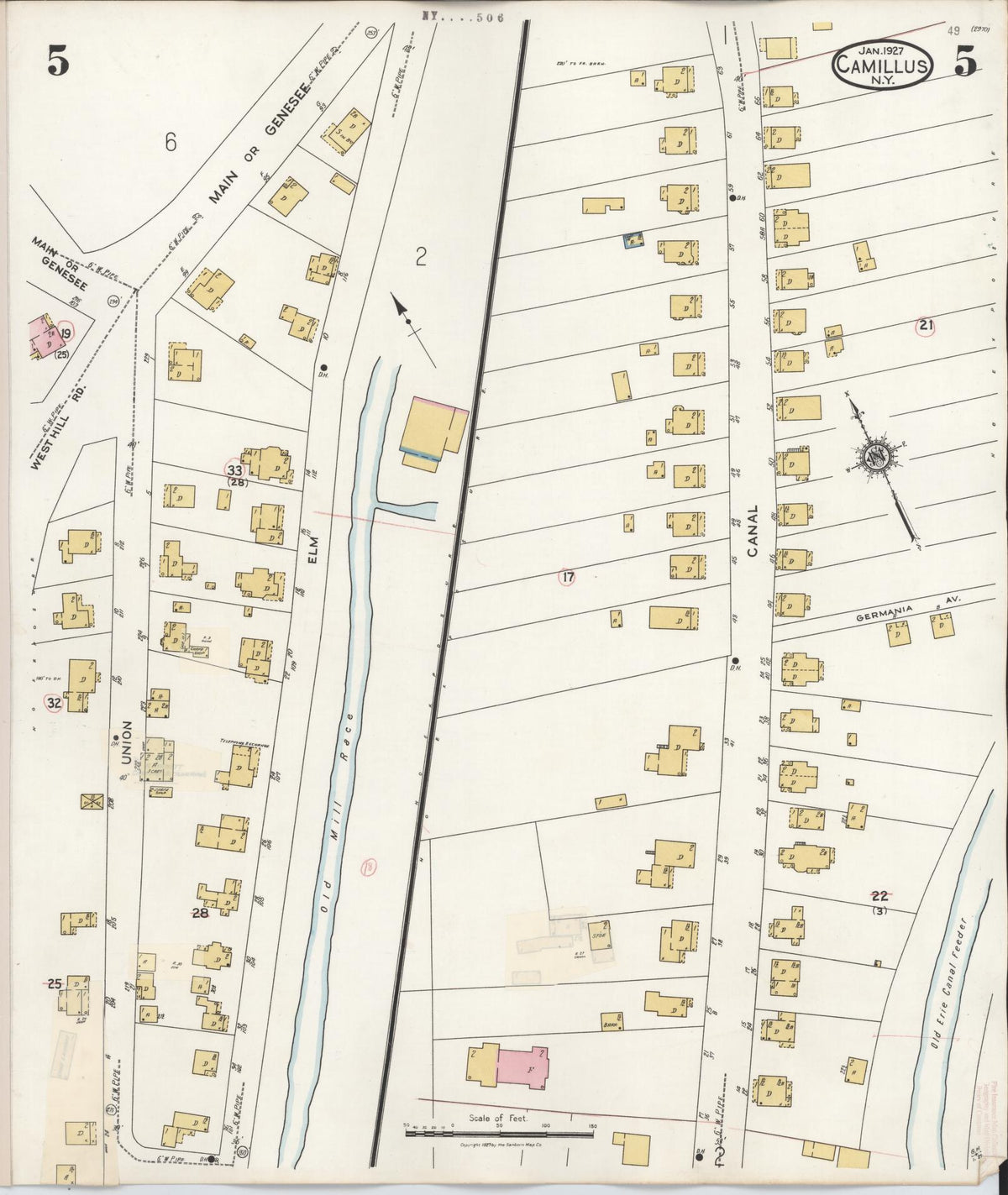 Sanborn Fire Insurance Map from Camillus, Onondaga County, New York (1940), Sheet #0005 - Complete Map Set gallery image, historic Sanborn map, vintage wall art, New York New York