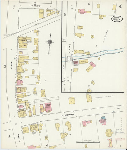 Sanborn Fire Insurance Map from Salem, Washington County, New York (1912), Sheet #0004 - Complete Map Set gallery image, historic Sanborn map, vintage wall art, New York New York