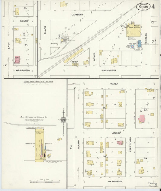 Sanborn Fire Insurance Map from Knox, Starke County, Indiana (1909), Sheet #0004 - Historic Sanborn Fire Insurance Map Print, vintage old map wall art, antique decor, genealogy gift, Indiana Indiana map
