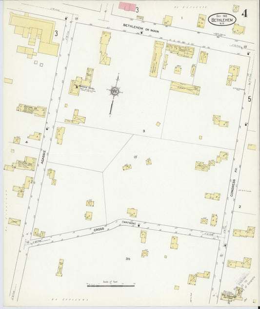 Sanborn Fire Insurance Map from Bethlehem, Grafton County, New Hampshire (1912), Sheet #0004 - Historic Sanborn Fire Insurance Map Print, vintage old map wall art, antique decor, genealogy gift, New Hampshire New Hampshire map