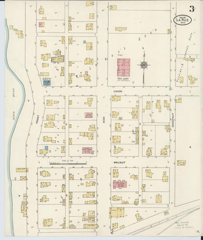 Sanborn Fire Insurance Map from La Rue, Marion County, Ohio (1911), Sheet #0003 - Historic Sanborn Fire Insurance Map Print, vintage old map wall art, antique decor, genealogy gift, Ohio Ohio map