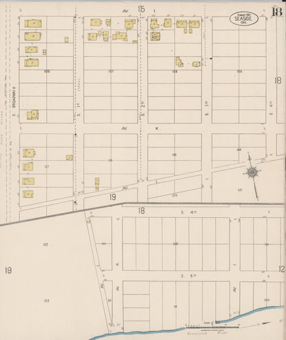 Sanborn Fire Insurance Map from Seaside, Clatsop County, Oregon (1921), Sheet #0018 - Complete Map Set gallery image, historic Sanborn map, vintage wall art, Oregon Oregon