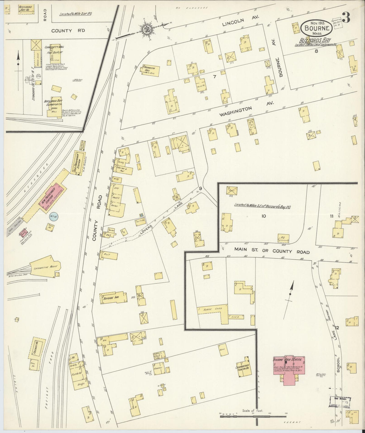Barnstable Insurance Sanborn Fire Insurance Map from Bourne, Barnstable County ...