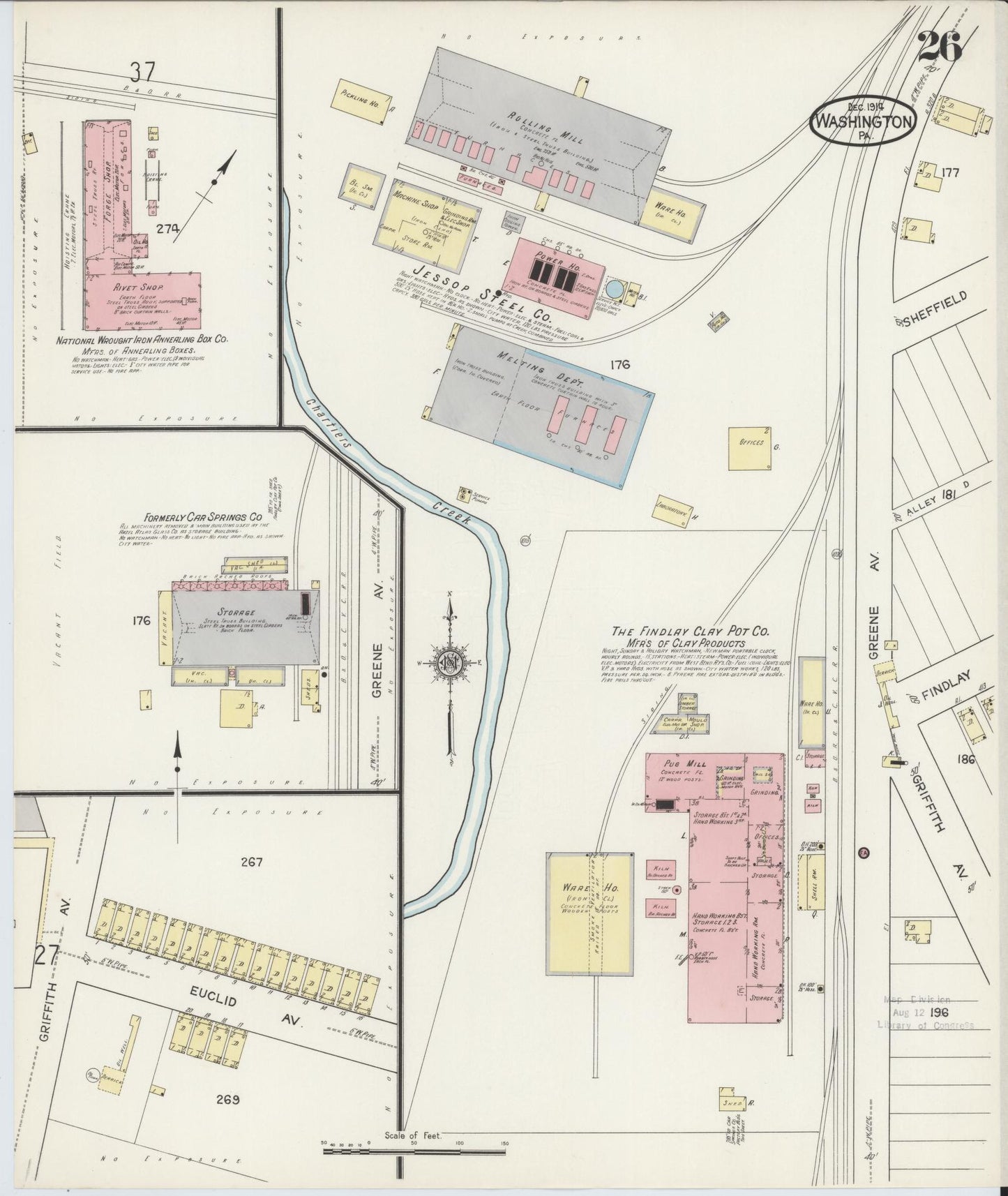 Sanborn Fire Insurance Map from Washington, Washington County, Pennsylvania (1914), Sheet #0026 - Complete Map Set gallery image, historic Sanborn map, vintage wall art, Sanborn Fire Insurance Map from Washington Washington