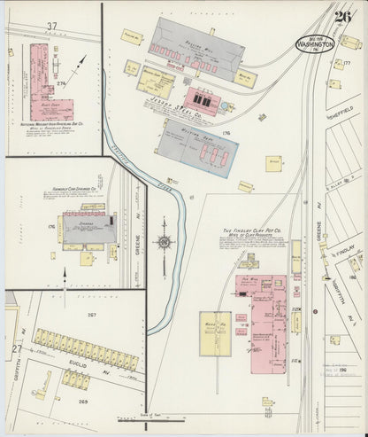 Sanborn Fire Insurance Map from Washington, Washington County, Pennsylvania (1914), Sheet #0026 - Complete Map Set gallery image, historic Sanborn map, vintage wall art, Sanborn Fire Insurance Map from Washington Washington