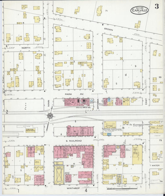 Sanborn Fire Insurance Map from Earlville, La Salle County, Illinois (1918), Sheet #0003 - Historic Sanborn Fire Insurance Map Print, vintage old map wall art, antique decor, genealogy gift, Illinois Illinois map