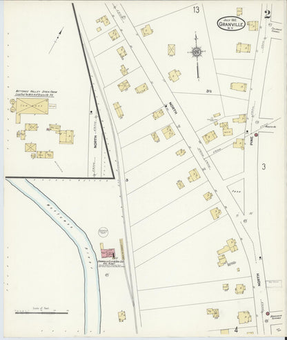 Sanborn Fire Insurance Map from Granville, Washington County, New York (1912), Sheet #0002 - Historic Sanborn Fire Insurance Map Print, vintage old map wall art, antique decor, genealogy gift, New York New York map