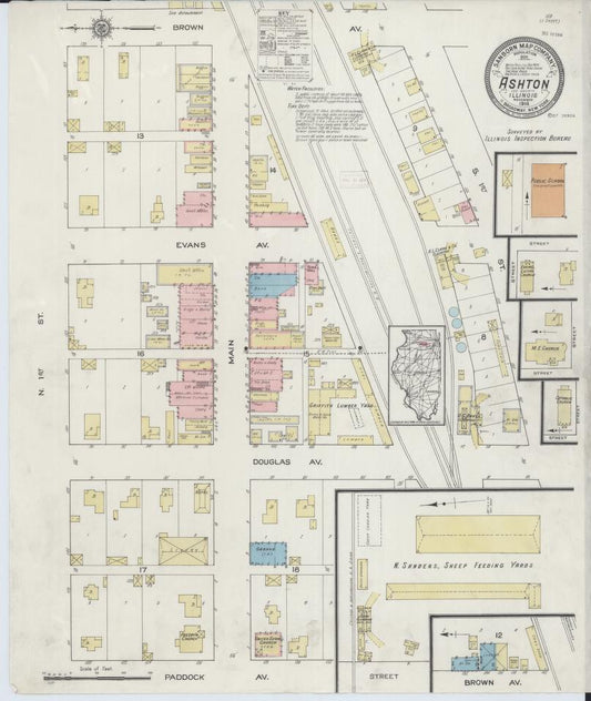 Sanborn Fire Insurance Map from Ashton, Lee County, Illinois. (1914) – Map View