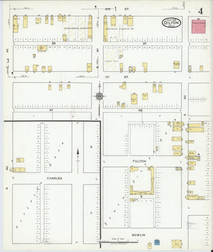 Sanborn Fire Insurance Map from Oilton, Creek County, Oklahoma (1919), Sheet #0004 - Complete Map Set gallery image, historic Sanborn map, vintage wall art, Oklahoma Oklahoma