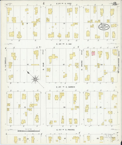Sanborn Fire Insurance Map from Lake City, Wabasha County, Minnesota (1909), Sheet #0008 - Complete Map Set gallery image, historic Sanborn map, vintage wall art, Minnesota Minnesota