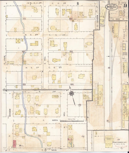 Sanborn Fire Insurance Map from Grangeville, Idaho County, Idaho (1941), Sheet #0009 - Complete Map Set gallery image, historic Sanborn map, vintage wall art, Grangeville Idaho