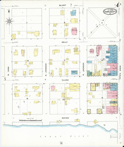 Sanborn Fire Insurance Map from Charles City, Floyd County, Iowa (1909), Sheet #0004 - Historic Sanborn Fire Insurance Map Print