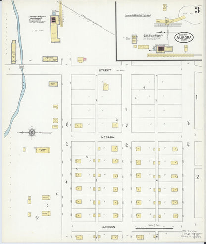 Sanborn Fire Insurance Map from Aurora, Saint Louis County, Minnesota (1909), Sheet #0003 - Historic Sanborn Fire Insurance Map Print, vintage old map wall art, antique decor, genealogy gift, Minnesota Minnesota map