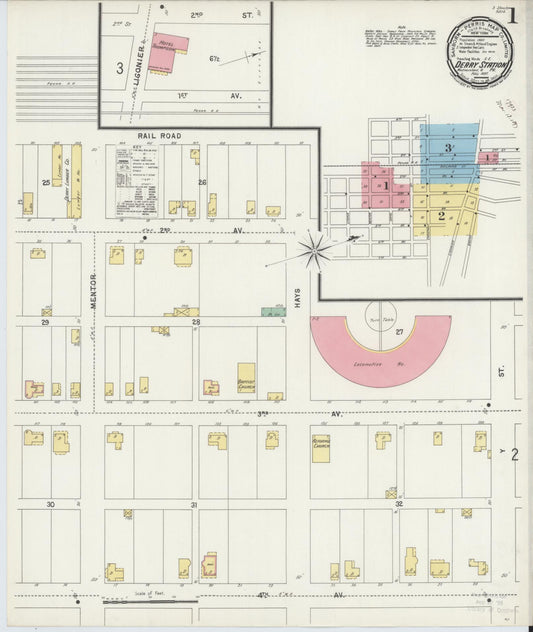 Sanborn Fire Insurance Map from Derry, Westmoreland County, Pennsylvania (1897), Sheet #0001 - Historic Sanborn Fire Insurance Map Print, vintage old map wall art, antique decor, genealogy gift, Pennsylvania Pennsylvania map