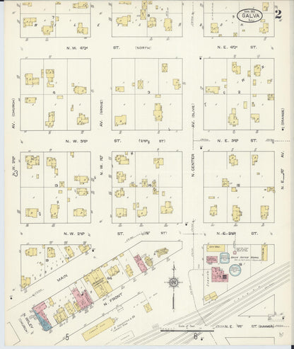 Sanborn Fire Insurance Map from Galva, Henry County, Illinois (1913), Sheet #0002 - Complete Map Set gallery image, historic Sanborn map, vintage wall art, Illinois Illinois