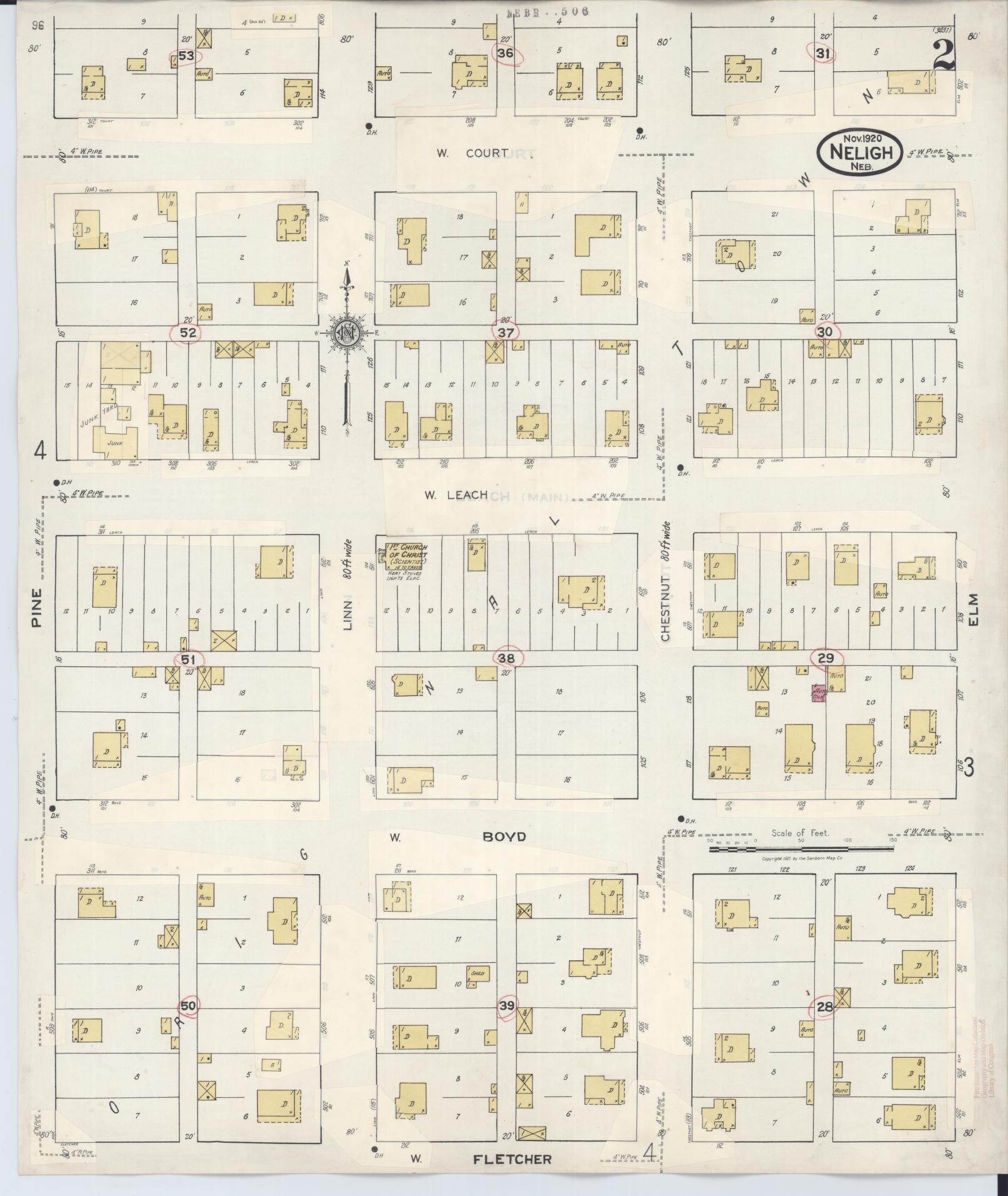 Sanborn Fire Insurance Map from Neligh, Antelope County, Nebraska (1934), Sheet #0002 - Complete Map Set gallery image, historic Sanborn map, vintage wall art, Nebraska Nebraska