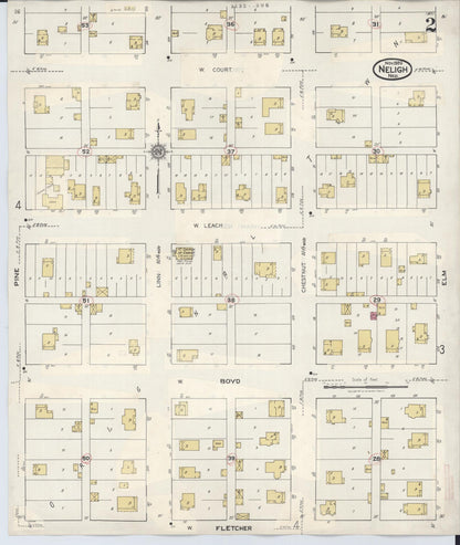 Sanborn Fire Insurance Map from Neligh, Antelope County, Nebraska (1934), Sheet #0002 - Complete Map Set gallery image, historic Sanborn map, vintage wall art, Nebraska Nebraska