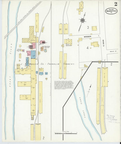 Sanborn Fire Insurance Map from Mahaffly, Clearfield County, Pennsylvania (1910), Sheet #0002 - Complete Map Set gallery image, historic Sanborn map, vintage wall art, Pennsylvania Pennsylvania