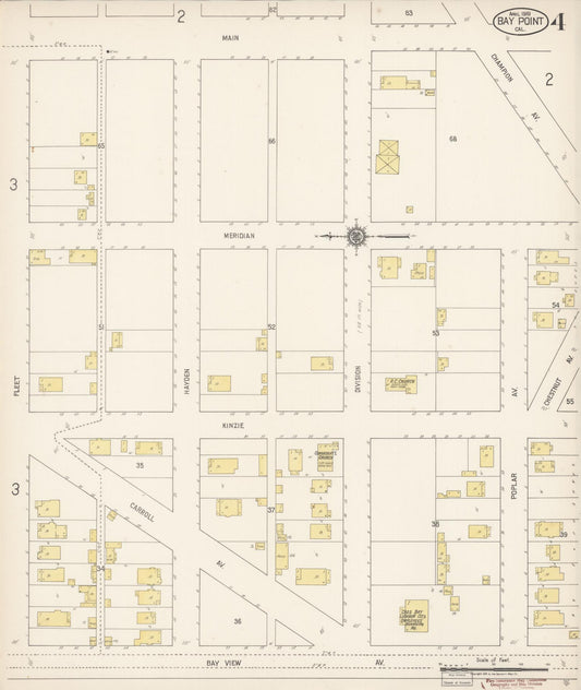 Sanborn Fire Insurance Map from Bay Point, Contra Costa County, California (1919), Sheet #0004 - Historic Sanborn Fire Insurance Map Print, vintage old map wall art, antique decor, genealogy gift, California California map