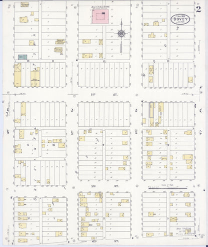 Sanborn Fire Insurance Map from Bovey, Itasca County, Minnesota (1909), Sheet #0002 - Complete Map Set gallery image, historic Sanborn map, vintage wall art, Minnesota Minnesota