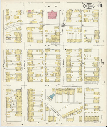 Sanborn Fire Insurance Map from Mount Carmel, Northumberland County, Pennsylvania (1913), Sheet #0010 - Complete Map Set gallery image, historic Sanborn map, vintage wall art, Pennsylvania Pennsylvania