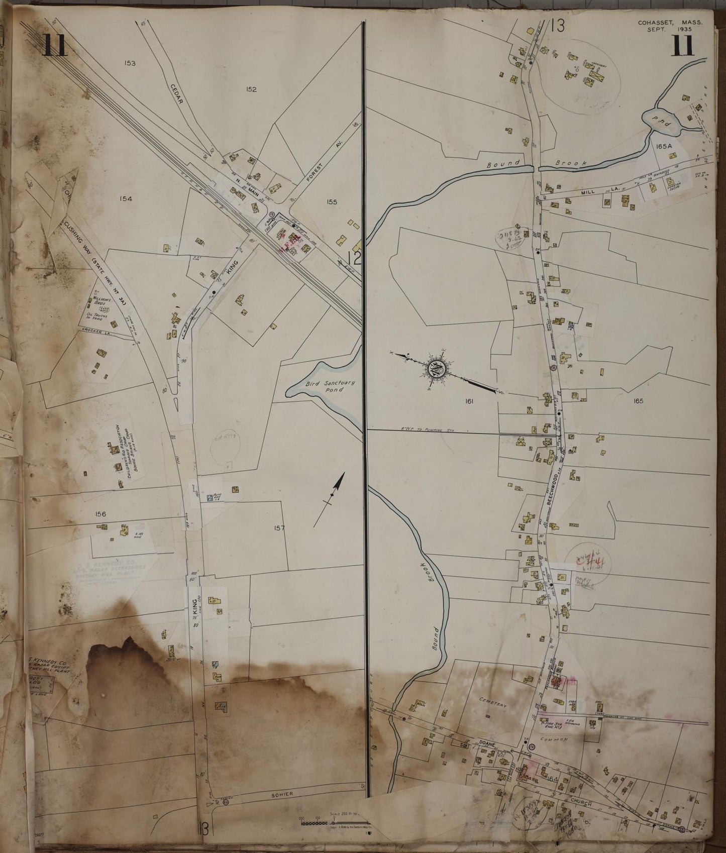 Sanborn Fire Insurance Map from Cohasset, Norfolk County, Massachusetts (1963), Sheet #0011 - Complete Map Set gallery image, historic Sanborn map, vintage wall art, Massachusetts Massachusetts