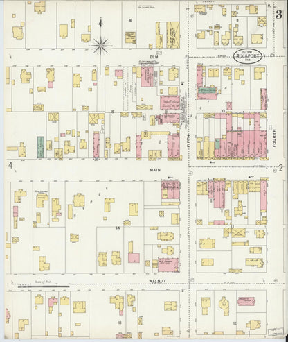 Sanborn Fire Insurance Map from Rockport, Spencer County, Indiana (1898), Sheet #0003 - Complete Map Set gallery image, historic Sanborn map, vintage wall art, Indiana Indiana