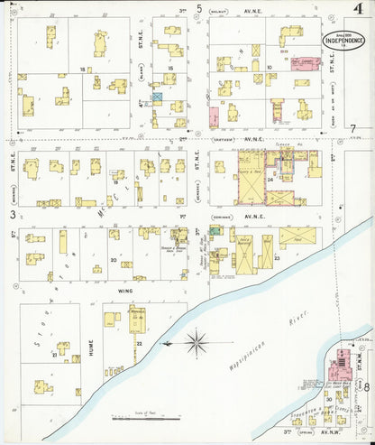 Sanborn Fire Insurance Map from Independence, Buchanan County, Iowa (1899), Sheet #0004 - Historic Sanborn Fire Insurance Map Print