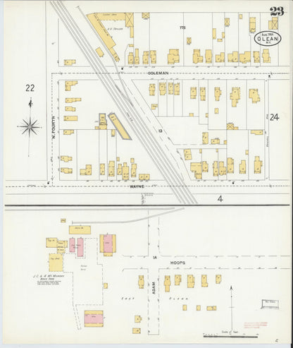 Sanborn Fire Insurance Map from Olean, Cattaraugus County, New York (1904), Sheet #0023 - Complete Map Set gallery image, historic Sanborn map, vintage wall art, New York New York