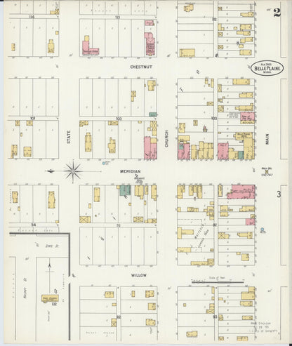 Sanborn Fire Insurance Map from Belle Plaine, Scott County, Minnesota (1900), Sheet #0002 - Historic Sanborn Fire Insurance Map Print, vintage old map wall art, antique decor, genealogy gift, Minnesota Minnesota map
