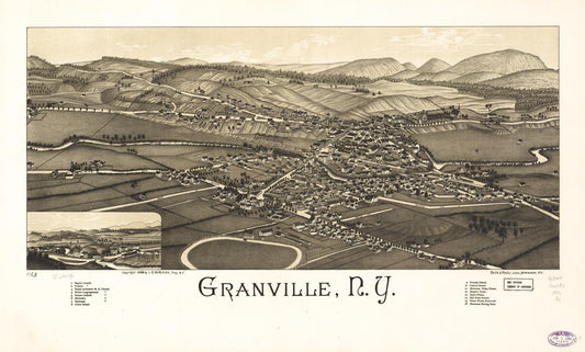 Granville, N.Y. (1886) – Historic Bird’s-Eye View Panorama Print