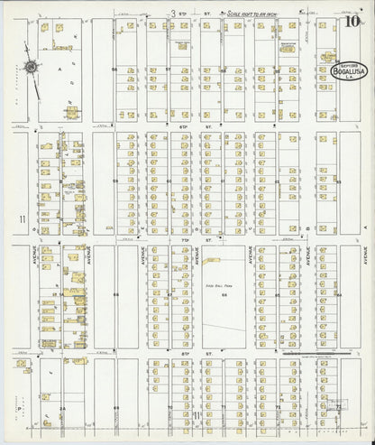 Sanborn Fire Insurance Map from Bogalusa, Washington Parish, Louisiana (1919), Sheet #0010 - Complete Map Set gallery image, historic Sanborn map, vintage wall art, Louisiana Louisiana