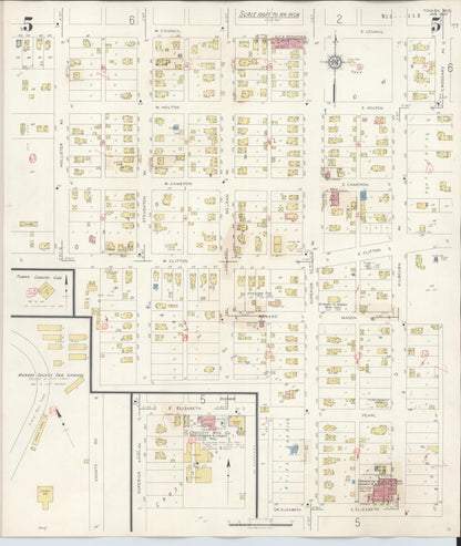 Sanborn Fire Insurance Map from Tomah, Monroe County, Wisconsin (1944), Sheet #0005 - Historic Sanborn Fire Insurance Map Print, vintage old map wall art, antique decor, genealogy gift, Wisconsin Wisconsin map