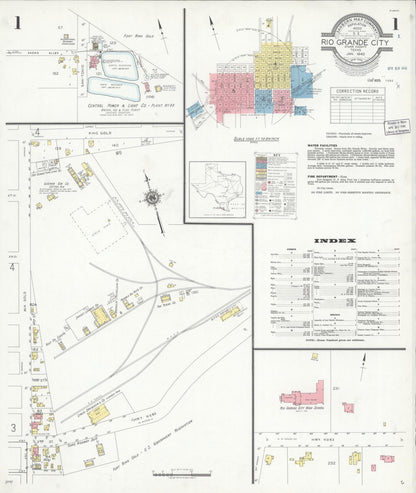 Sanborn Fire Insurance Map from Rio Grande City, Starr County, Texas (1940), Sheet #0001 - Complete Map Set gallery image, historic Sanborn map, vintage wall art, Texas Texas