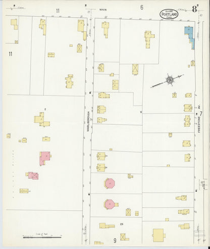 Sanborn Fire Insurance Map from Portland, Middlesex County, Connecticut (1912), Sheet #0008 - Complete Map Set gallery image, historic Sanborn map, vintage wall art, Connecticut Connecticut