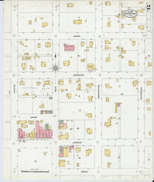 Sanborn Fire Insurance Map from Saybrook, McLean County, Illinois (1906), Sheet #0002 - Historic Sanborn Fire Insurance Map Print, vintage old map wall art, antique decor, genealogy gift, Illinois Illinois map