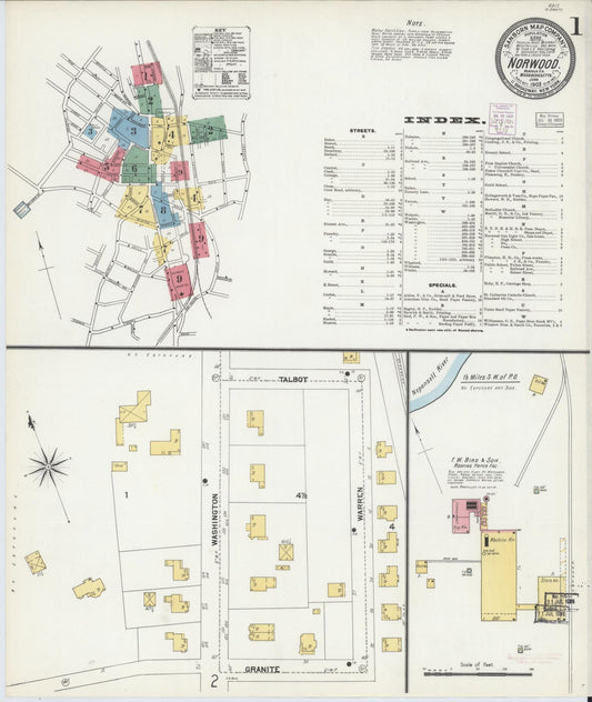 Sanborn Fire Insurance Map from Norwood, Norfolk County, Massachusetts. (1903) – Historic Sanborn Fire Insurance Map Print