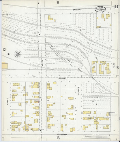 Sanborn Fire Insurance Map from Oconto, Oconto County, Wisconsin (1904), Sheet #0011 - Complete Map Set gallery image, historic Sanborn map, vintage wall art, Wisconsin Wisconsin