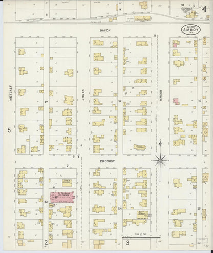Sanborn Fire Insurance Map from Amboy, Lee County, Illinois (1897), Sheet #0004 - Complete Map Set gallery image, historic Sanborn map, vintage wall art, Illinois Illinois