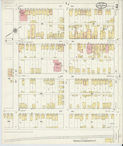 Sanborn Fire Insurance Map from Juniata, Blair County, Pennsylvania (1915), Sheet #0002 - Historic Sanborn Fire Insurance Map Print, vintage old map wall art, antique decor, genealogy gift, Pennsylvania Pennsylvania map