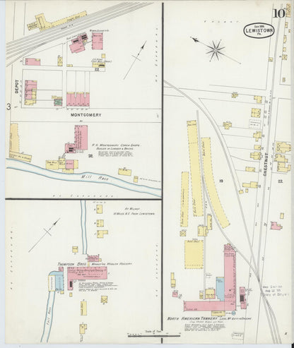 Sanborn Fire Insurance Map from Lewistown, Mifflin County, Pennsylvania (1896), Sheet #0010 - Complete Map Set gallery image, historic Sanborn map, vintage wall art, Pennsylvania Pennsylvania