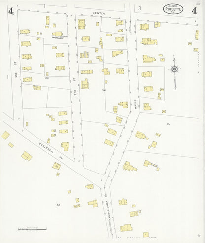 Sanborn Fire Insurance Map from Roulette, Potter County, Pennsylvania (1930), Sheet #0004 - Complete Map Set gallery image, historic Sanborn map, vintage wall art, Pennsylvania Pennsylvania