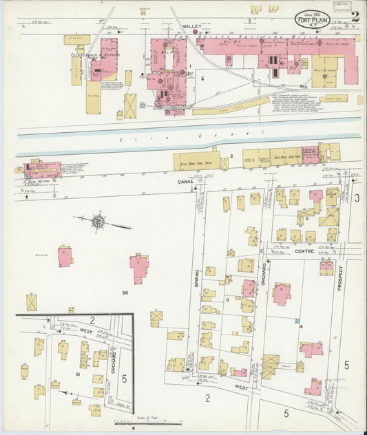 Sanborn Fire Insurance Map from Fort Plain, Montgomery County, New York (1912), Sheet #0002 - Complete Map Set gallery image, historic Sanborn map, vintage wall art, New York New York