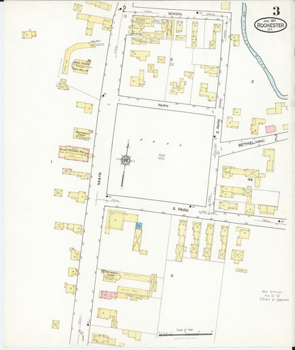 Sanborn Fire Insurance Map from Rochester, Windsor County, Vermont (1917), Sheet #0003 - Complete Map Set gallery image, historic Sanborn map, vintage wall art, Vermont Vermont