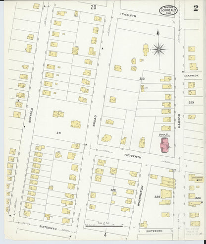 Sanborn Fire Insurance Map from Conneaut, Ashtabula County, Ohio (1909), Sheet #0002 - Historic Sanborn Fire Insurance Map Print, vintage old map wall art, antique decor, genealogy gift, Ohio Ohio map