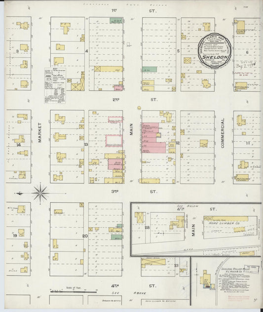 Sanborn Fire Insurance Map from Sheldon, Vernon County, Missouri. (1894) – Historic Sanborn Fire Insurance Map Print