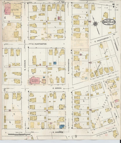 Sanborn Fire Insurance Map from Montpelier, Blackford County, Indiana (1941), Sheet #0007 - Complete Map Set gallery image, historic Sanborn map, vintage wall art, Indiana Indiana
